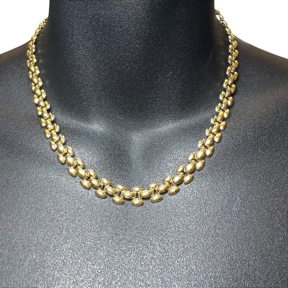 Lussoro Rounded Cuban Miami Link Chain 16" with 2" Extender 18KT Gold Plated NEW - Picture 1 of 13